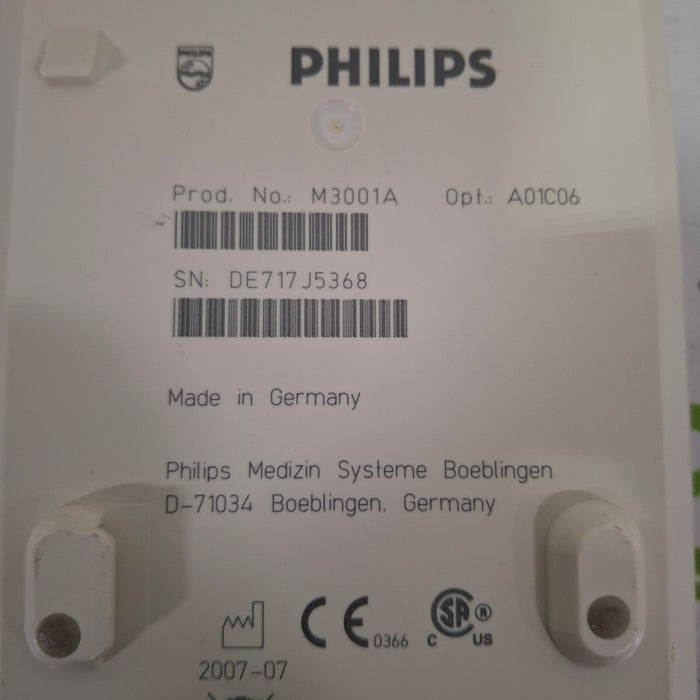Philips M3001A-A01C06 Fast SpO2, NIBP, ECG, Temp, IBP MMS Module