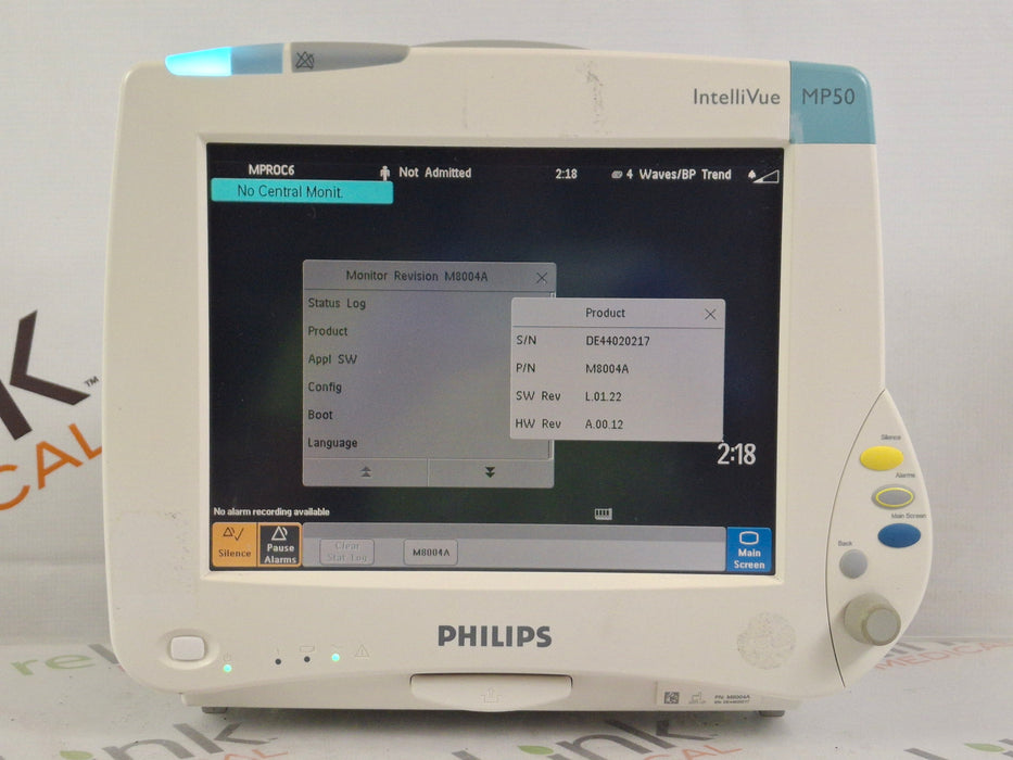 Philips IntelliVue MP50 Patient Monitor