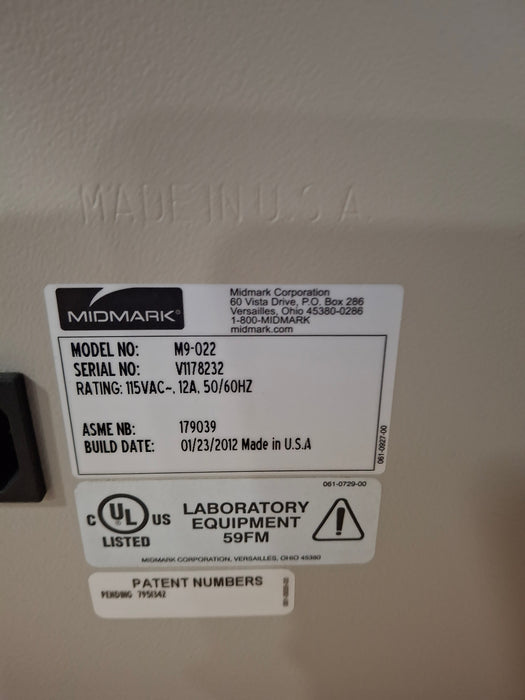 Midmark Ritter M9-022 UltraClave Autoclave Sterilizer