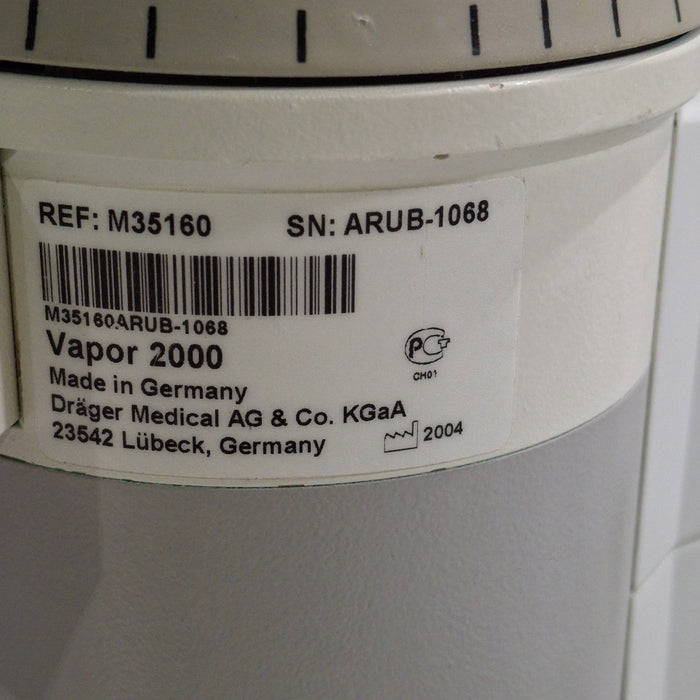 Draeger Medical Vapor 2000 Isoflurane Vaporizer