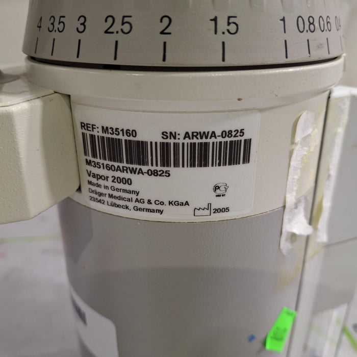 Draeger Medical Vapor 2000 Isoflurane Vaporizer
