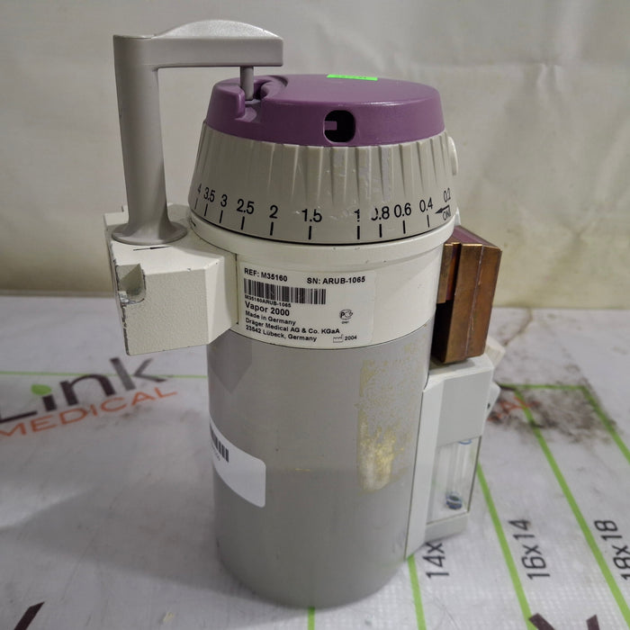 Draeger Medical Vapor 2000 Isoflurane Vaporizer