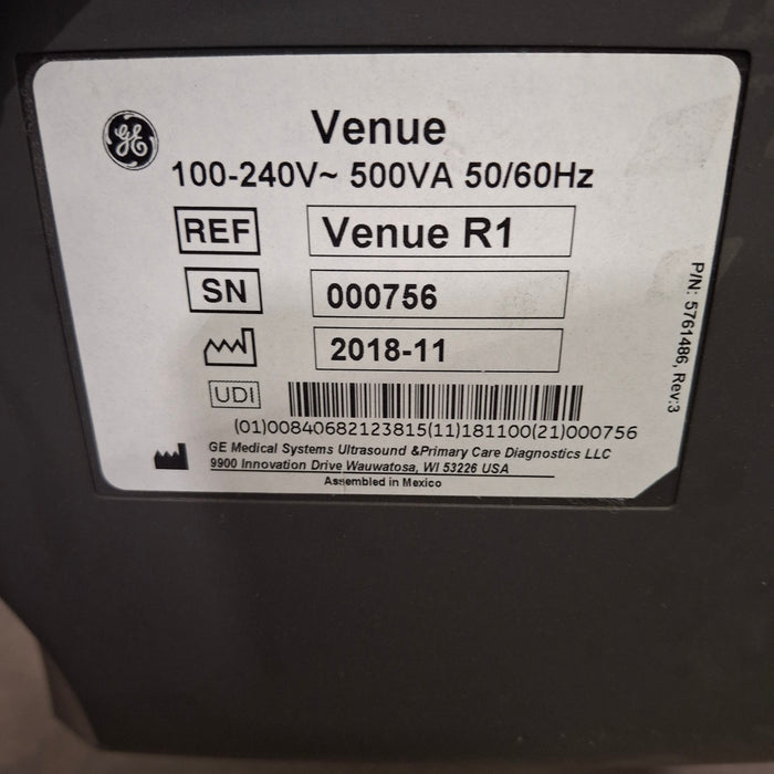 GE Healthcare Venue R1 Ultrasound System