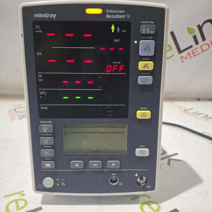 Mindray Datascope Accutorr V Vital Signs Monitor