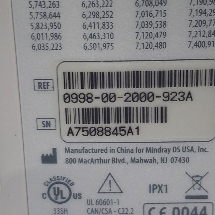 Mindray Datascope Accutorr V Vital Signs Monitor