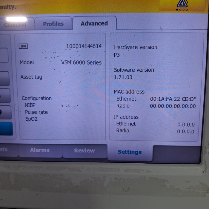Welch Allyn Connex 6400 64MTXX Vital Signs Monitor