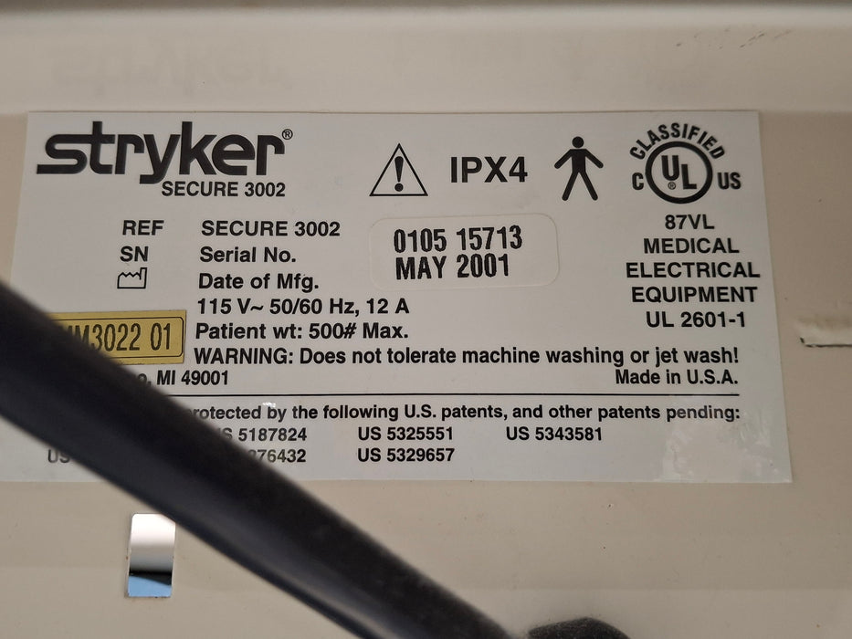 Stryker Secure II 3002 Hospital Bed
