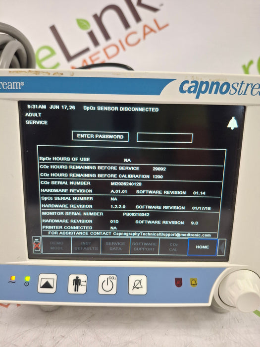Oridion Capnostream 20P Capnography Monitor