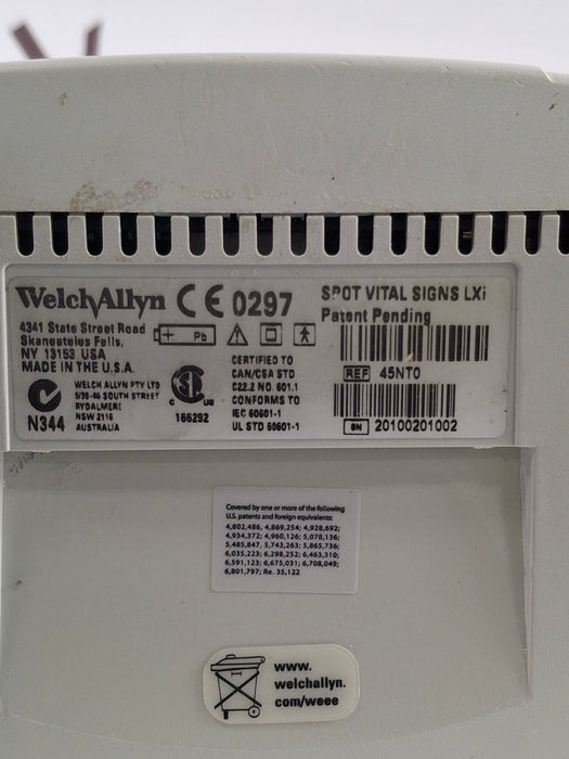 Welch Allyn Spot LXi - NIBP, SureTemp Plus, Nellcor SpO2 Vital Signs Monitor
