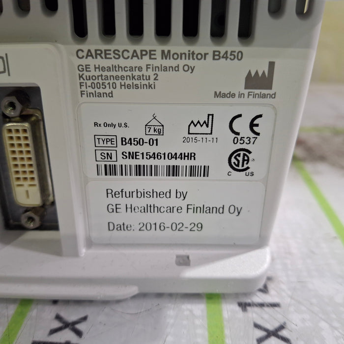 GE Healthcare Carescape B450 Patient Monitor
