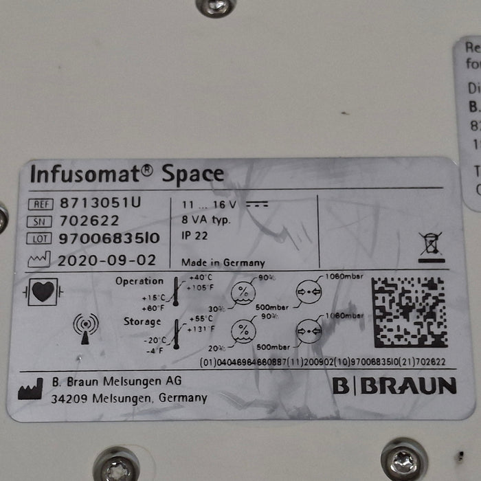 B. Braun Infusomat Space Infusion Pump