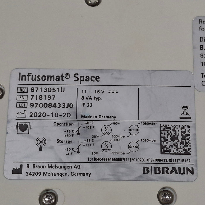 B. Braun Infusomat Space Infusion Pump