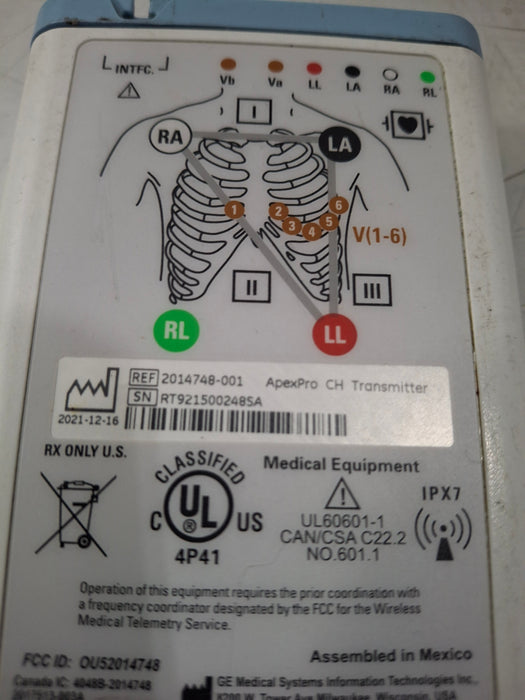 GE Healthcare ApexPro CH Telemetry Transmitter