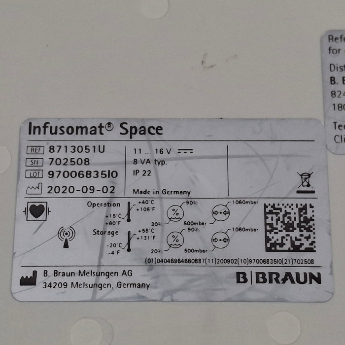 B. Braun Infusomat Space Infusion Pump