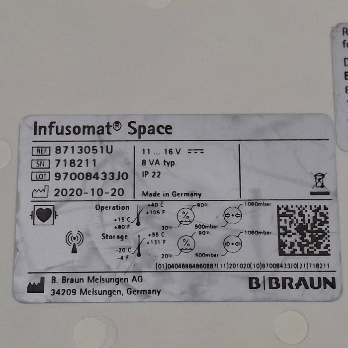 B. Braun Infusomat Space Infusion Pump