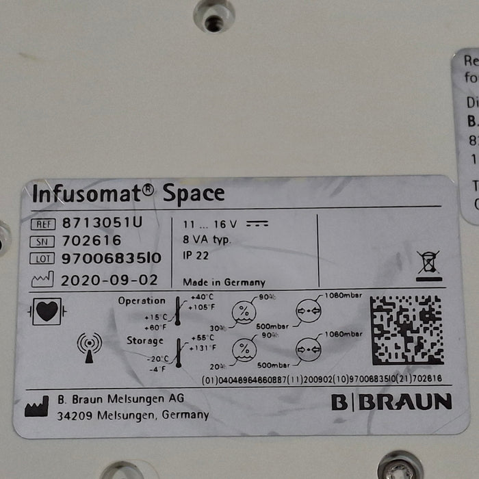 B. Braun Infusomat Space Infusion Pump