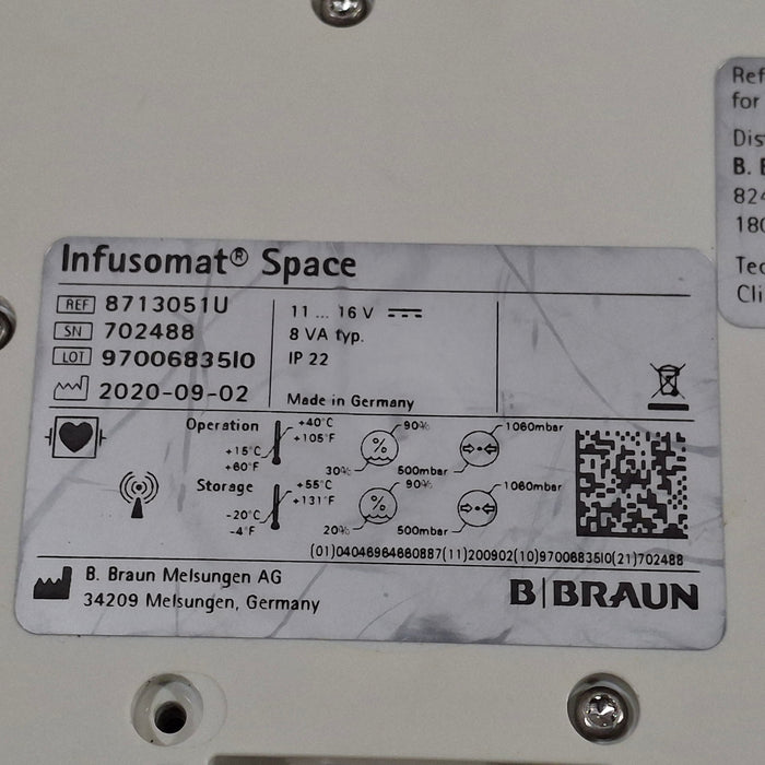 B. Braun Infusomat Space Infusion Pump