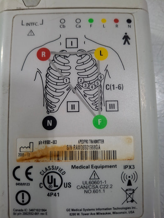 GE Healthcare ApexPro Telemetry Transmitter