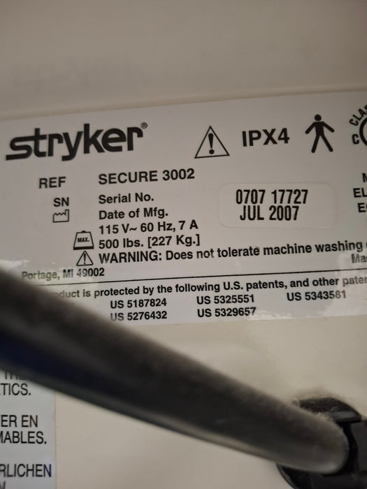 Stryker Secure II 3002 Hospital Bed
