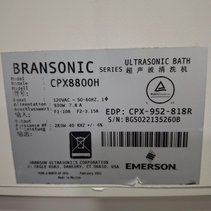 Bransonic CPX8800H Ultrasonic Bath