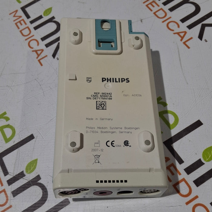 Philips M3001A-A01C06 Fast SpO2, NIBP, ECG, Temp, IBP MMS Module
