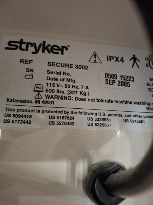 Stryker Secure II 3002 Hospital Bed