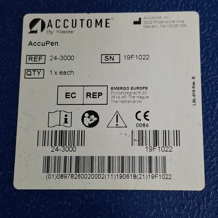 Accutome Inc. AccuPen Applanation Tonometer