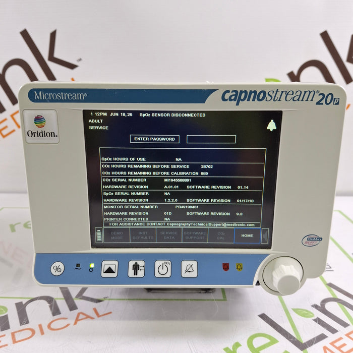 Oridion Capnostream 20P Capnography Monitor