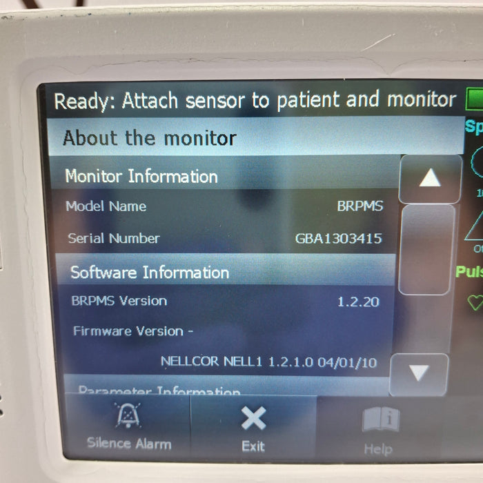 Covidien PM1000N Nellcor Bedside SPO2 Monitor