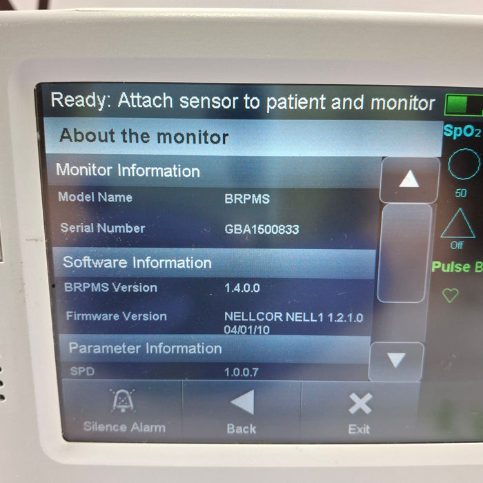Covidien PM1000N Nellcor Bedside SPO2 Monitor