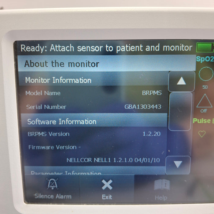 Covidien PM1000N Nellcor Bedside SPO2 Monitor
