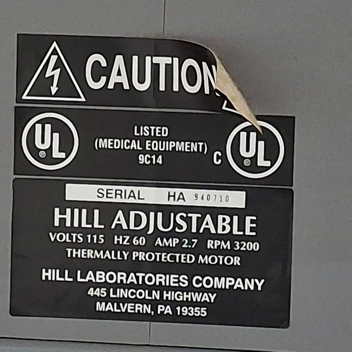 Hill Laboratories Co. Hill Adjustable Chiropractic Table