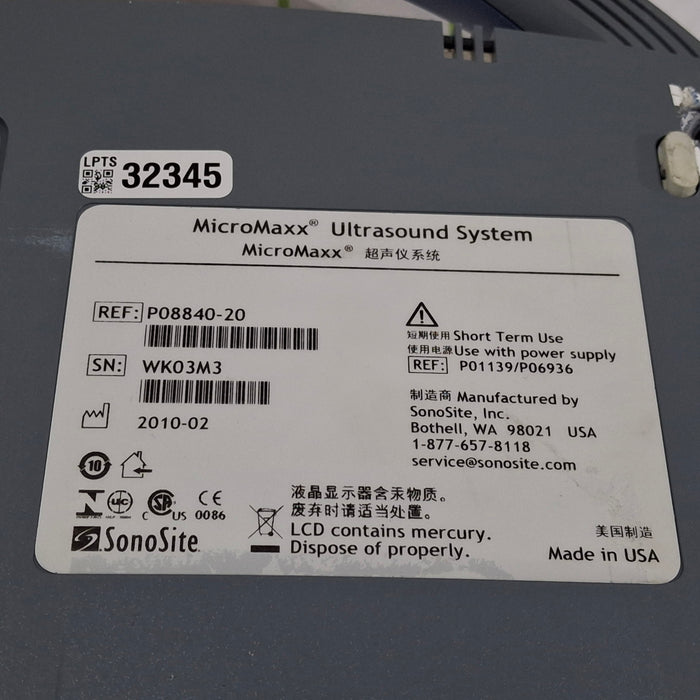 Sonosite Micromaxx Portable Ultrasound