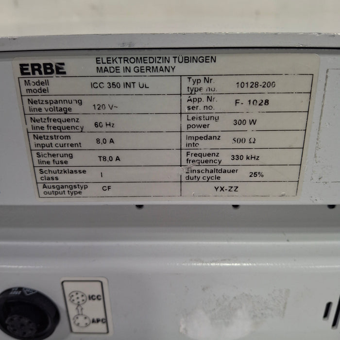 Erbe ICC 350 Electrosurgical Unit