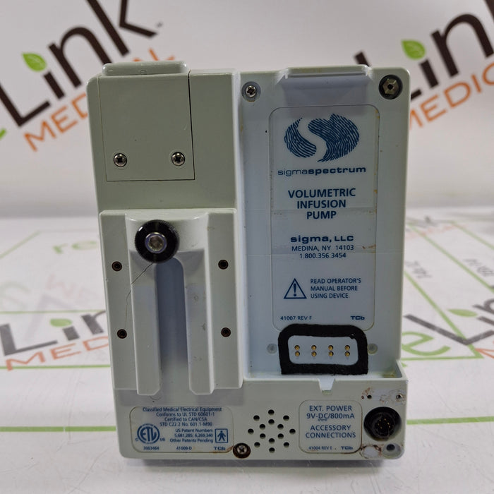 Baxter Sigma Spectrum w/Non Wireless or No Battery Infusion Pump