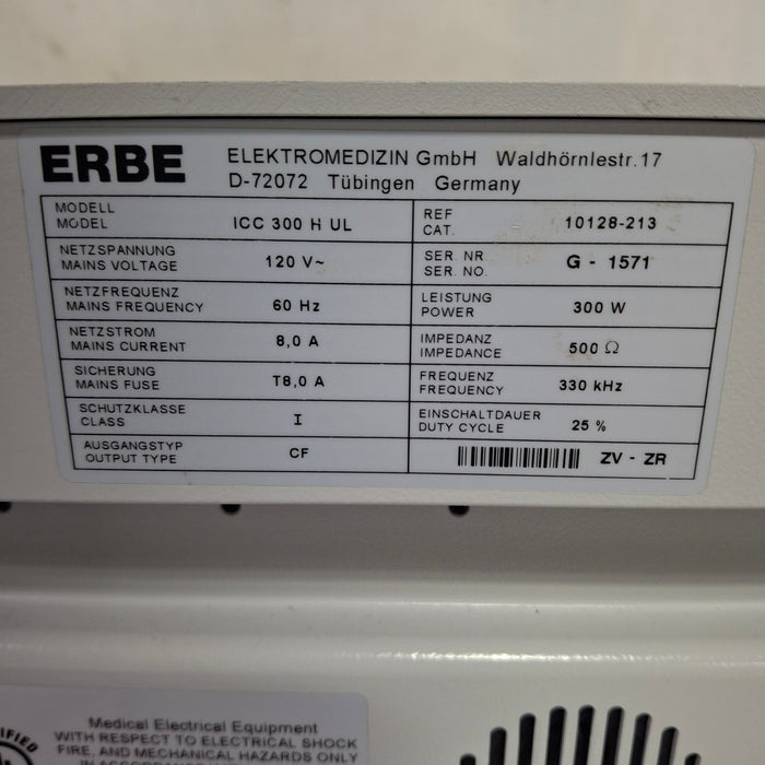 Erbe ICC 300 Electrosurgical Unit