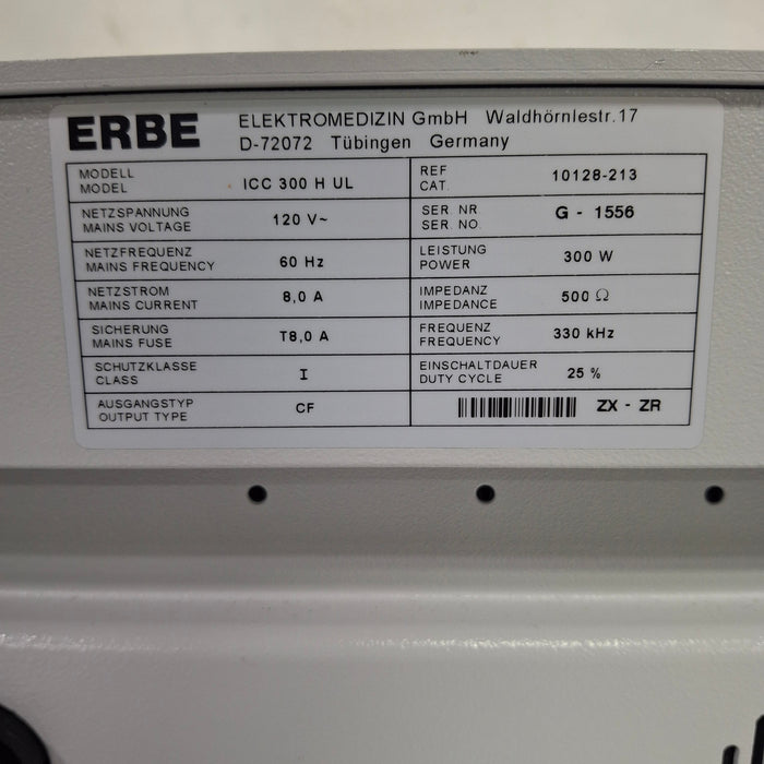 Erbe ICC 300 Electrosurgical Unit