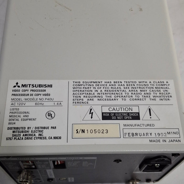 Mitsubishi P40U Video Processor Printer