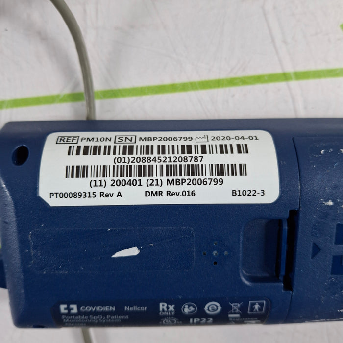 Covidien PM10N Nellcor Portable SpO2 Patient Monitoring System