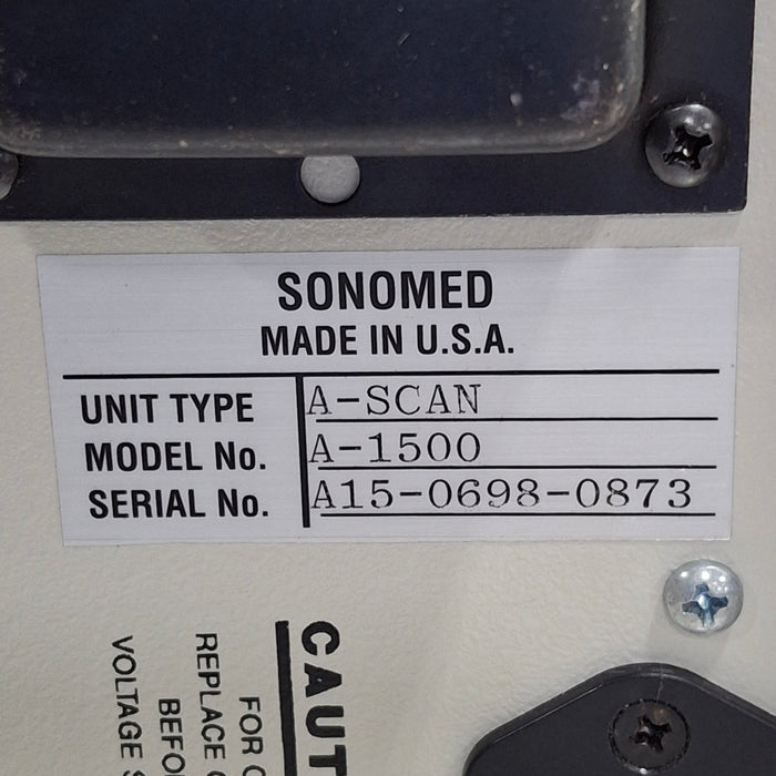 Sonomed Escalon A-Scan A 1500 Ophthalmic Ultrasound