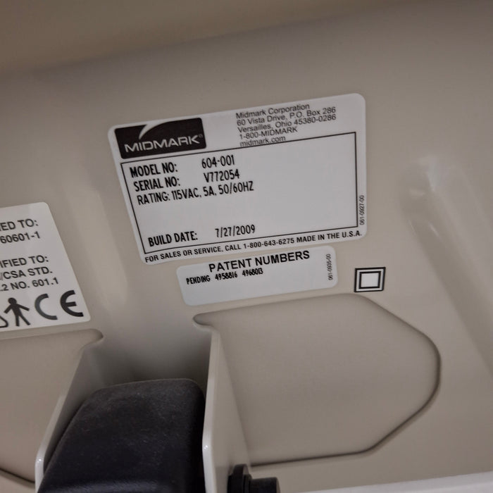 Midmark 604 Manual Examination Table