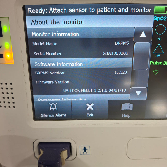 Covidien GR101704 Bedside Respiratory Patient Monitoring System