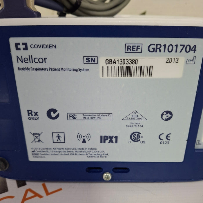 Covidien GR101704 Bedside Respiratory Patient Monitoring System