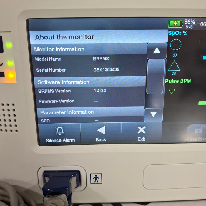 Covidien GR101704 Bedside Respiratory Patient Monitoring System