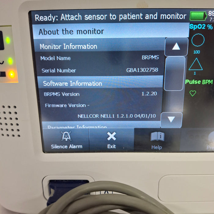 Covidien GR101704 Bedside Respiratory Patient Monitoring System