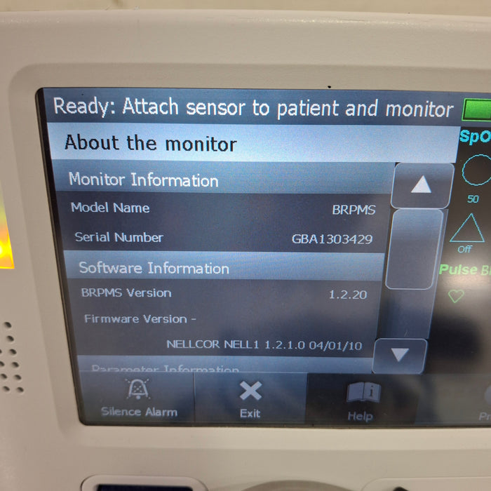 Covidien GR101704 Bedside Respiratory Patient Monitoring System