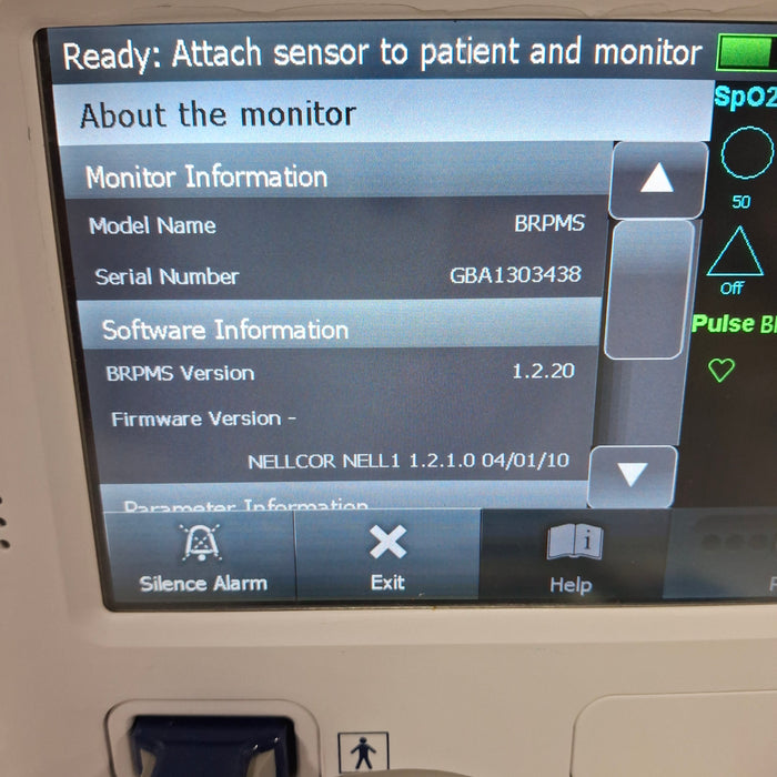 Covidien GR101704 Bedside Respiratory Patient Monitoring System