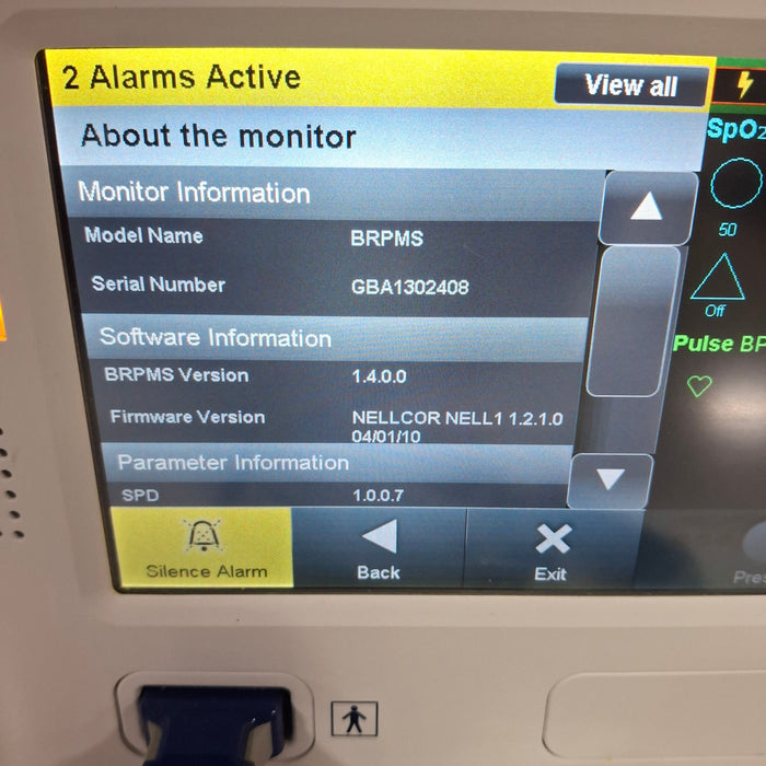 Covidien GR101704 Bedside Respiratory Patient Monitoring System