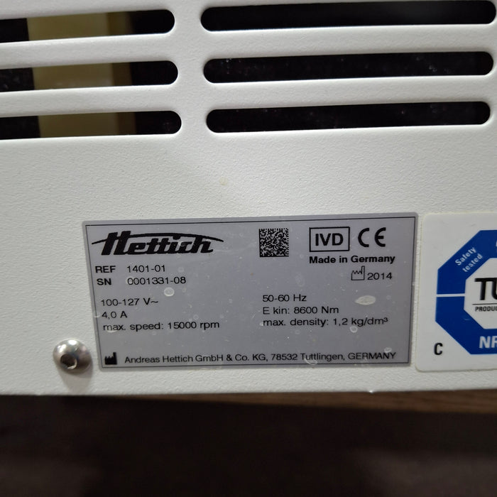 Hettich Universal 320 Type 1401-01 Zentifugen Benchtop Centrifuge