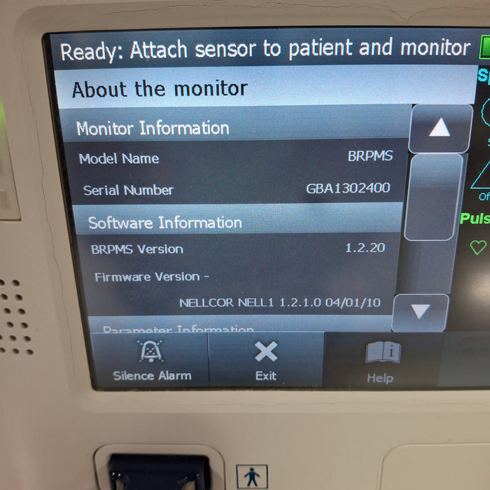Covidien GR101704 Bedside Respiratory Patient Monitoring System